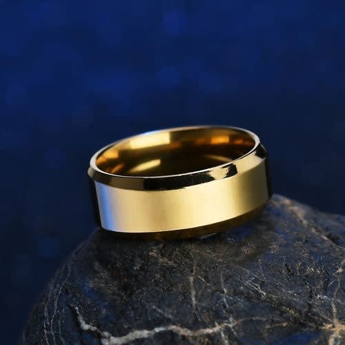 Thicken Titanium Stainless Steel Rings - Gold