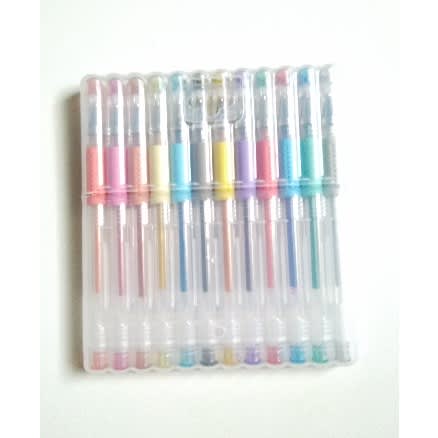 Glitter Gel Pens Assorted Colors - 12 pcs