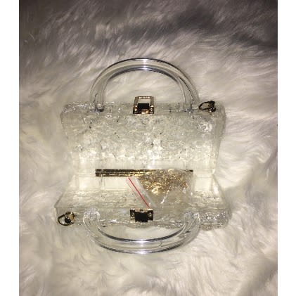 Acrylic Cracked Ice Design Purse