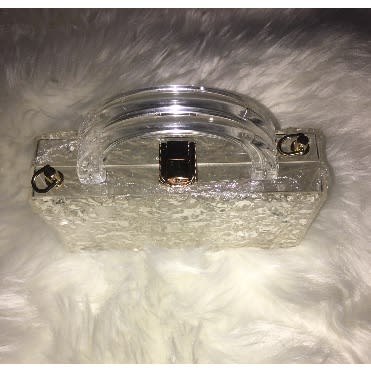 Acrylic Cracked Ice Design Purse