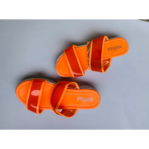 Women’s Wedge Slippers- Orange