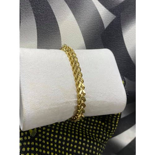 Stainless Steel  Men's Gold Bracelet Link