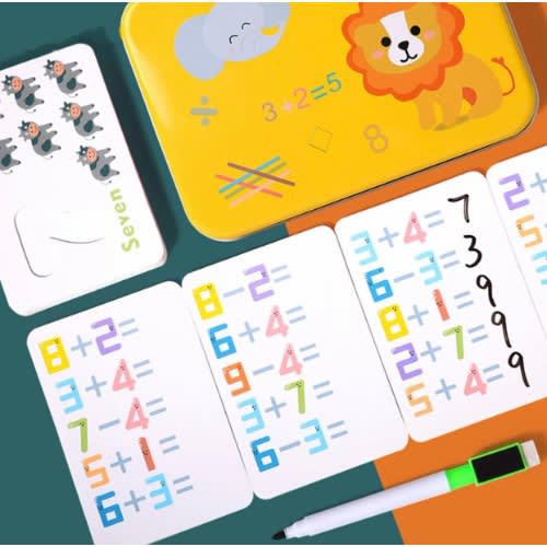 Erasable And Reusable Kids Mathematics Cards For Kids