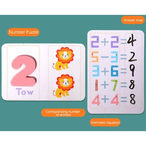 Erasable And Reusable Kids Mathematics Cards For Kids