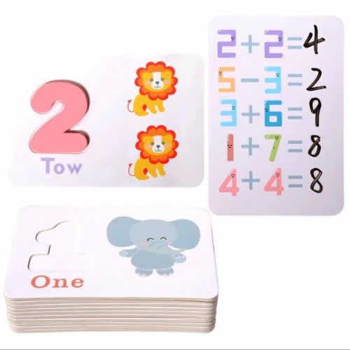 Erasable And Reusable Kids Mathematics Cards For Kids