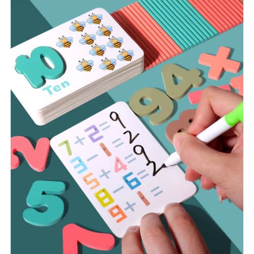 Erasable And Reusable Kids Mathematics Cards For Kids