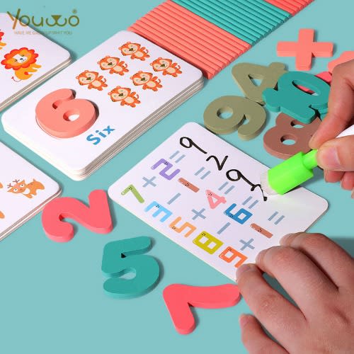 Erasable And Reusable Kids Mathematics Cards For Kids