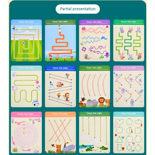 Tracing Trails Workbook - Handwriting Activity Card And Erasable Pen Kit