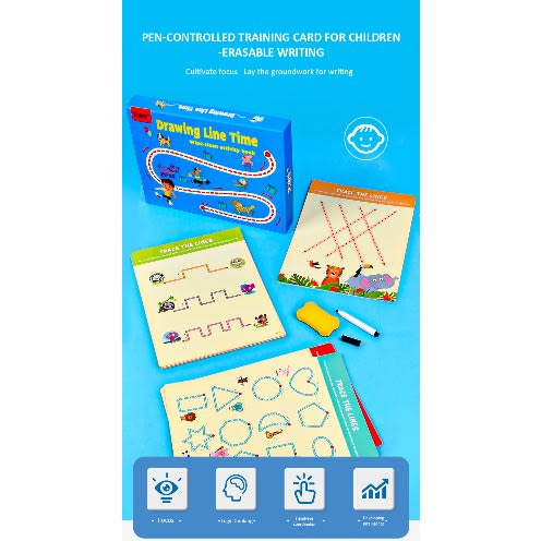 Tracing Trails Workbook - Handwriting Activity Card And Erasable Pen Kit