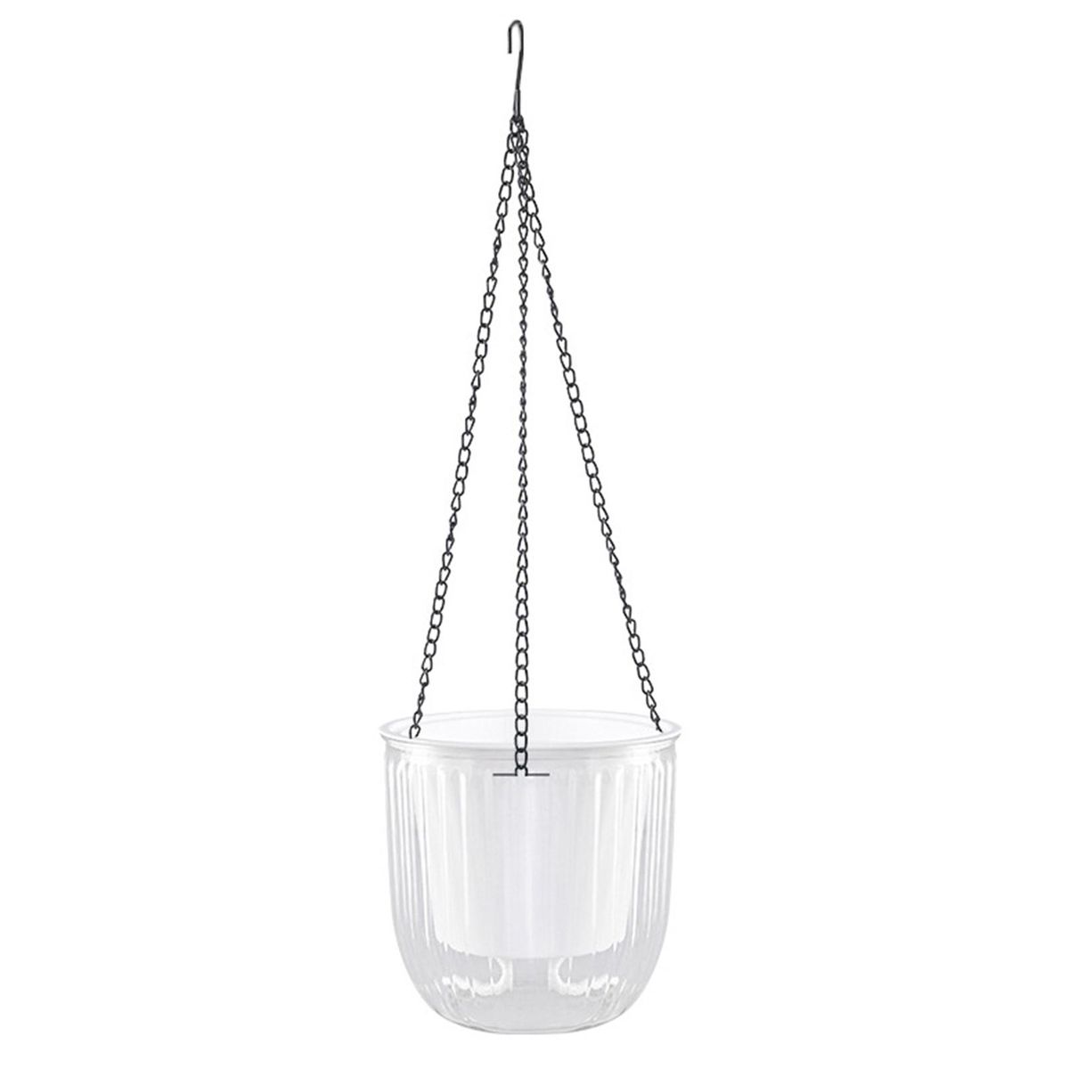 1 Set Hanging Flowerpot Plants Flower Pot Self-Watering Flowerpot Transparent