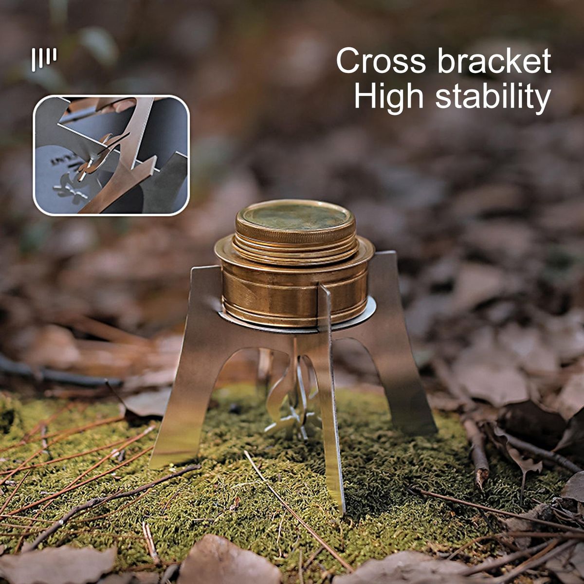 Four-legged Stove Stainless Steel Stove Bracket Silver