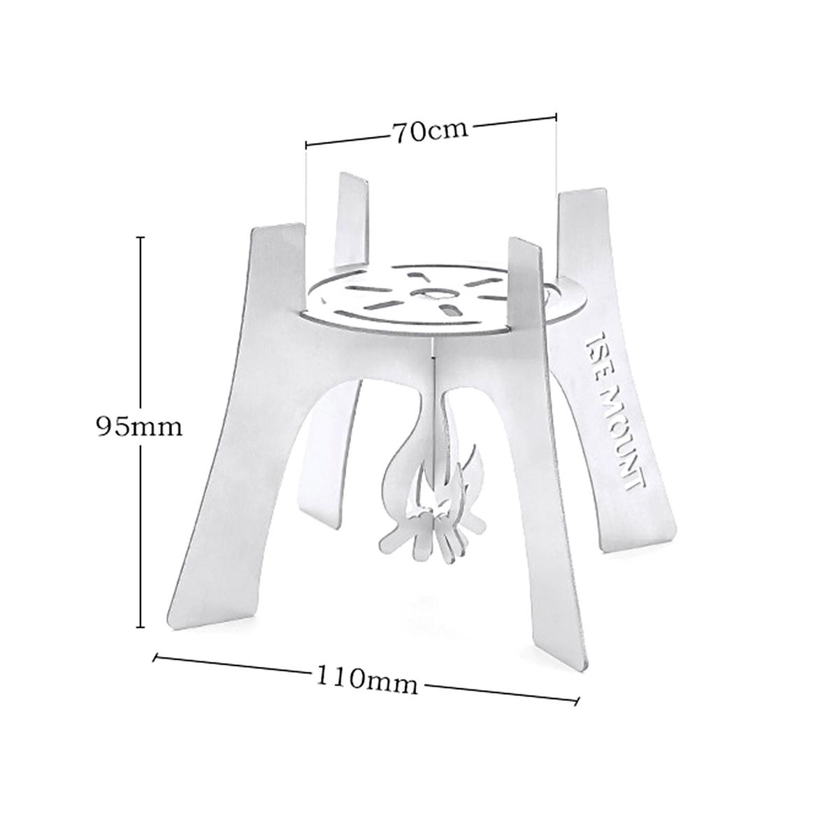 Four-legged Stove Stainless Steel Stove Bracket Silver