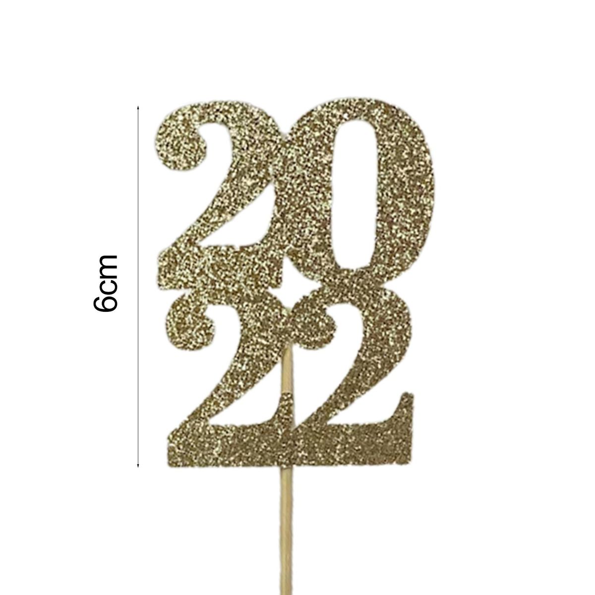 10Pcs Cake Insert Card 2023 Happy Graduation Cake Decor Golden