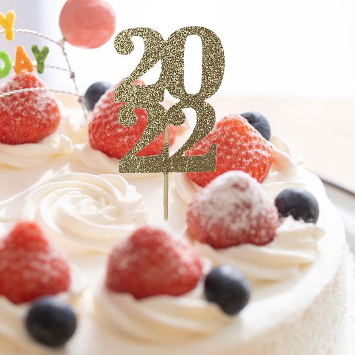 10Pcs Cake Insert Card 2023 Happy Graduation Cake Decor Golden