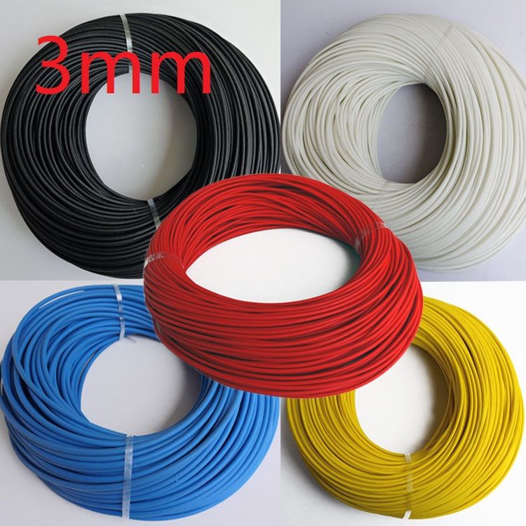 Flame ID Sleeve Silicone 3mm Braided Fiberglass Resin Wire