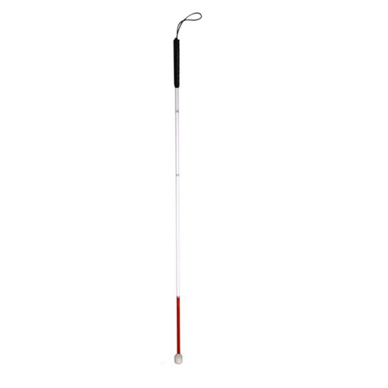White Head Angle 360 Rotating Wheel Blind Guide Cane Alloy