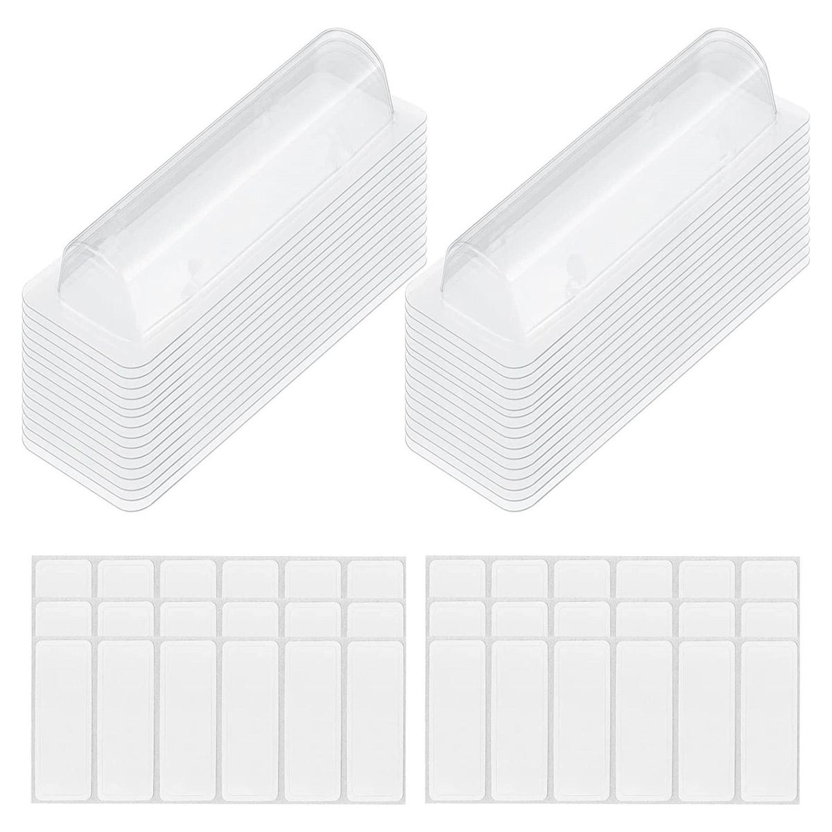 60Pcs Lip Pouch Gift Card Clear Plastic Dome Clear