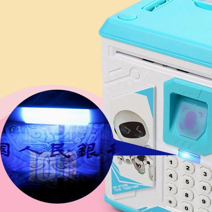 Hildren's  Reative Fingerprint Unlo K Pas  Piggy  -blue