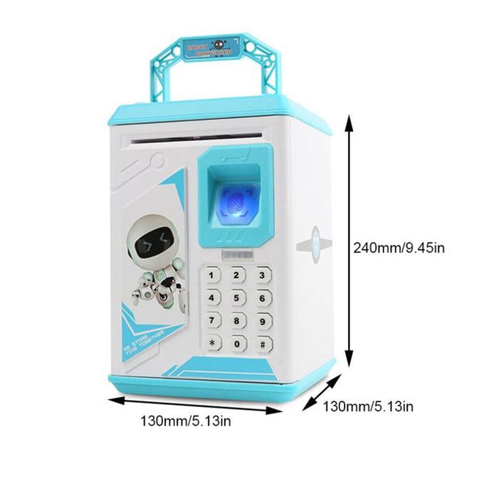 Hildren's  Reative Fingerprint Unlo K Pas  Piggy  -blue