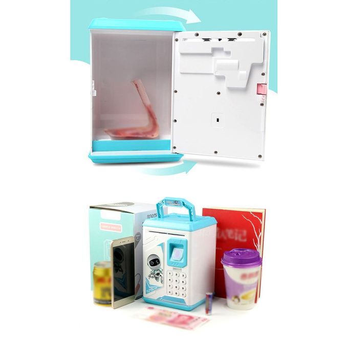 Hildren's  Reative Fingerprint Unlo K Pas  Piggy  -blue