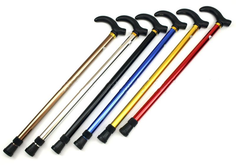 T-Handle Walking Stick Old Man Hiking Trekking Trail 6 Cane