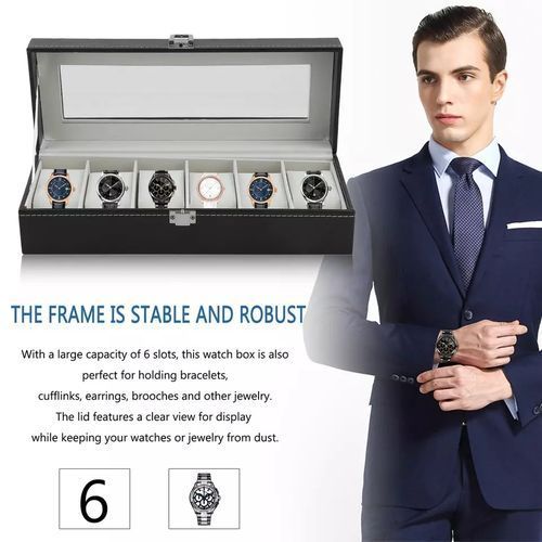 Leather Wrist Watch Display Case Storage Watch Box Packaging