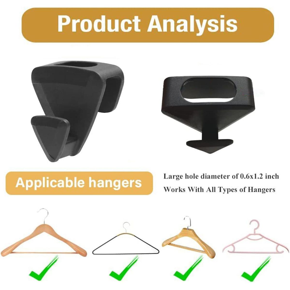 10Pcs Coat Hanger Hook Slip-Over Design Cartoon Heavy Coat Hanger Hook A