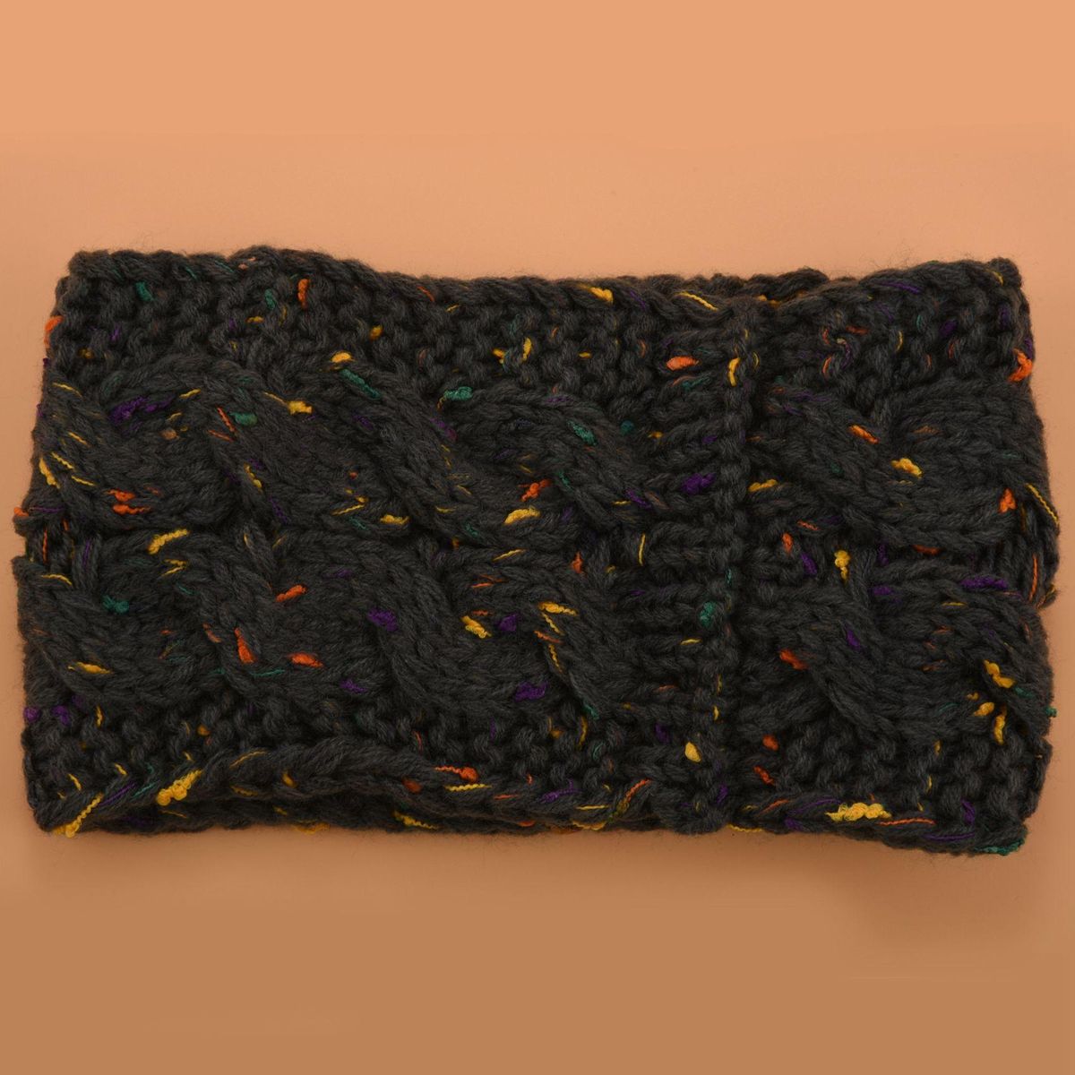 Dark Gray Yarn Color Spring Winter Ear Warmer Headband For