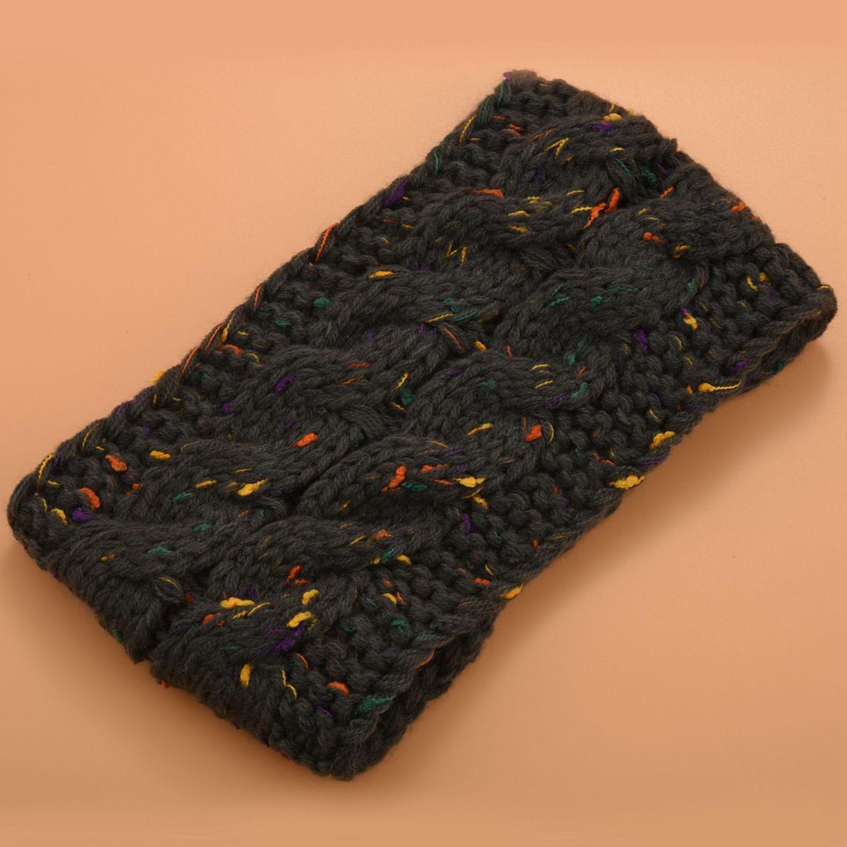 Dark Gray Yarn Color Spring Winter Ear Warmer Headband For