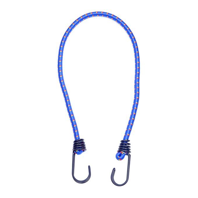Rubber Elastic Bungee Cord Strap With Metal Hook For Luggage Tent Blue