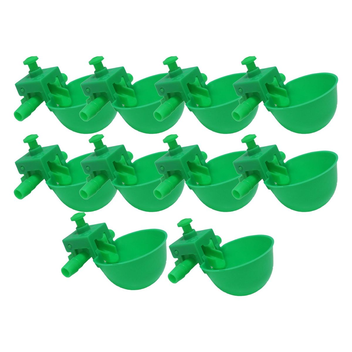 10x Chicken  Cups Drinking Bowls For Birds Chicks Pigeon Green 7x5cm