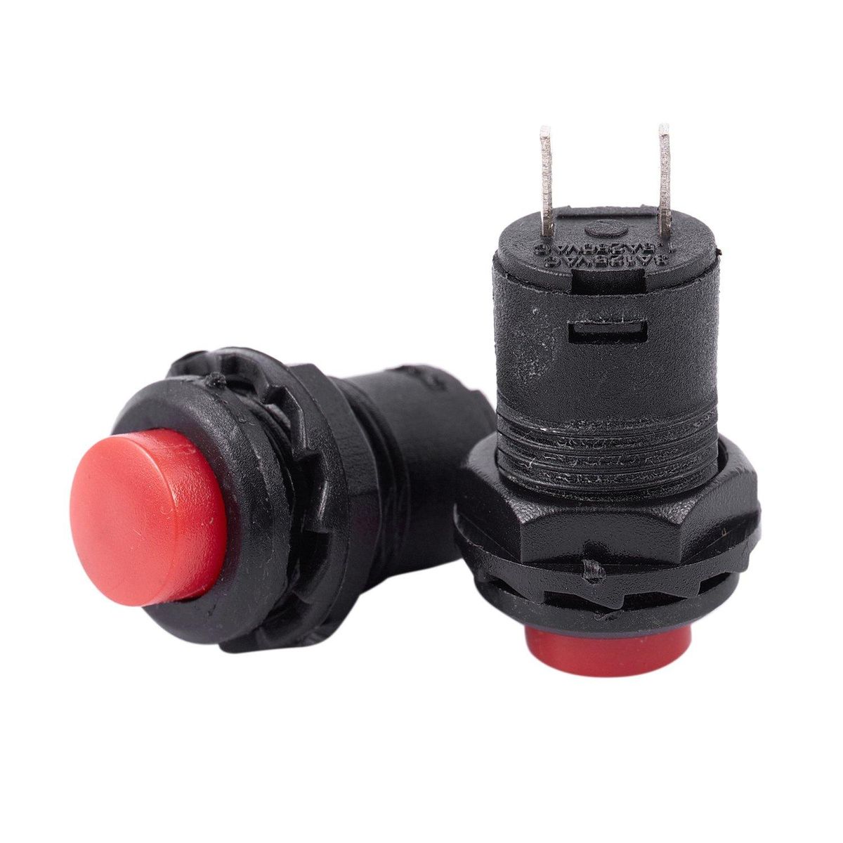 5 X 12mm Car Boat Latching Lock Push On / Off Button 125V 250V red