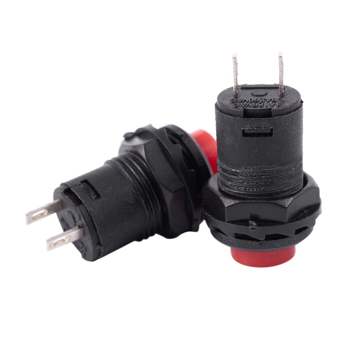 5 X 12mm Car Boat Latching Lock Push On / Off Button 125V 250V red