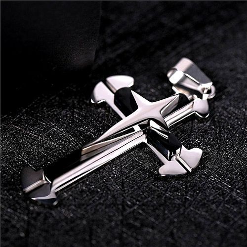 Cross Ring Necklack Fashion Cross Pendant Necklace Men