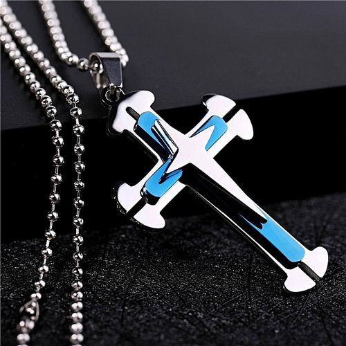 Cross Ring Necklack Fashion Cross Pendant Necklace Men