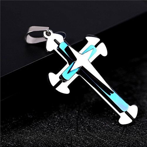 Cross Ring Necklack Fashion Cross Pendant Necklace Men