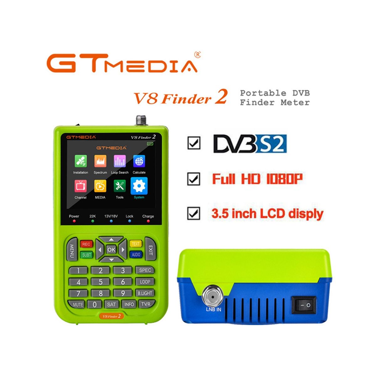 1080P HD V8 Finder2 Meter Satellite Meter