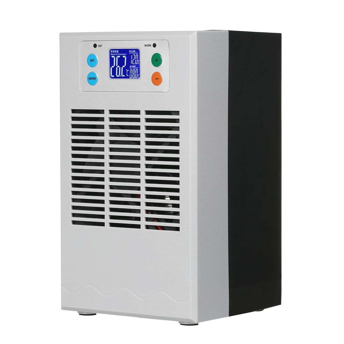 100W 30L Small Fish Tank Water Heater & Chiller Aquarium Chiller Semiconductor Electronic Aquarium Cooler LCD Display Quiet Digital Fish Tank Cooling & Heating System Small-Scale Refrigeration Cooling-water Machine for Aquacu