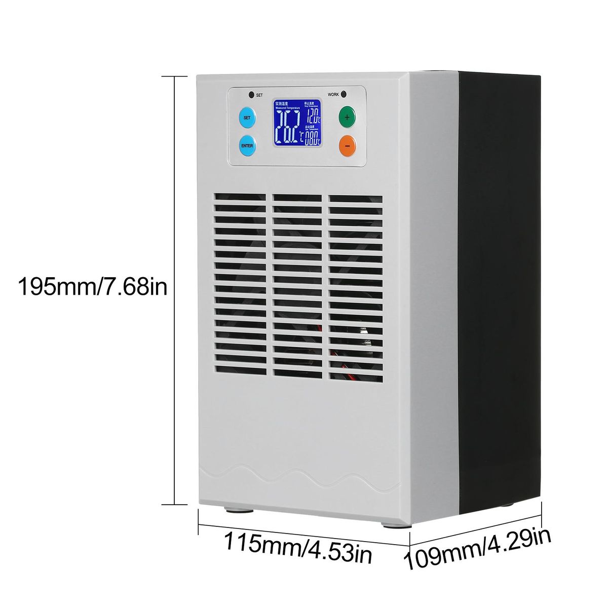 100W 30L Small Fish Tank Water Heater & Chiller Aquarium Chiller Semiconductor Electronic Aquarium Cooler LCD Display Quiet Digital Fish Tank Cooling & Heating System Small-Scale Refrigeration Cooling-water Machine for Aquacu