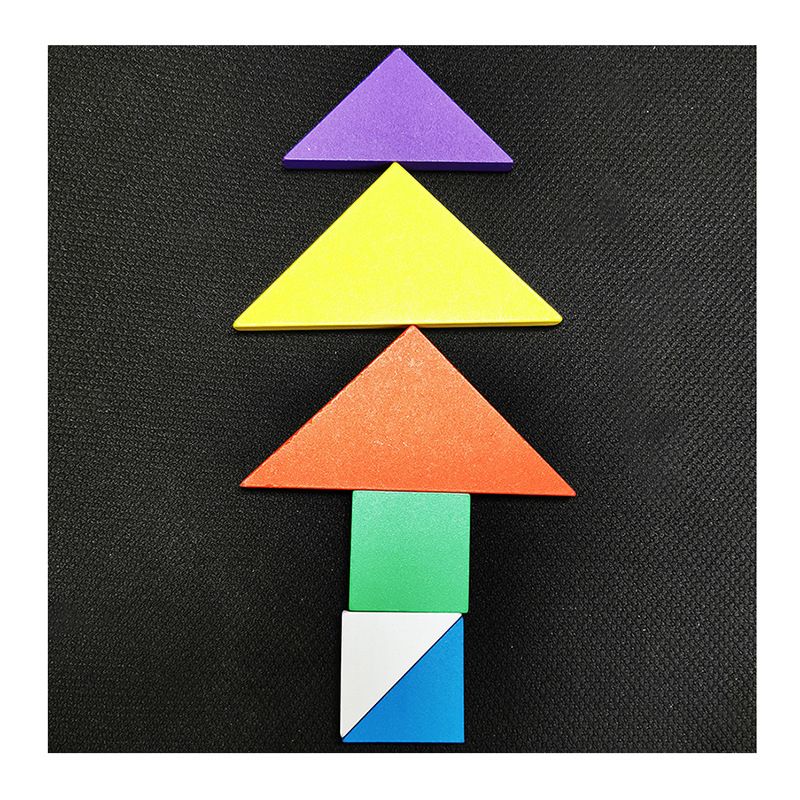 Wooden Toys Colorful Diy Jigsaw Puzzle Wisdom Puzzle