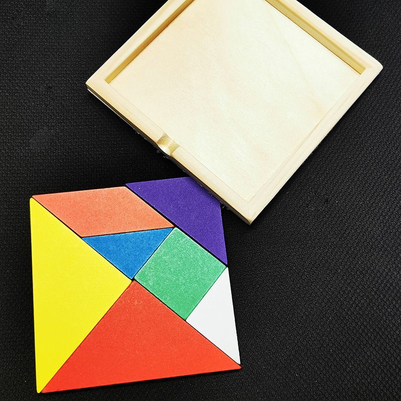 Wooden Toys Colorful Diy Jigsaw Puzzle Wisdom Puzzle