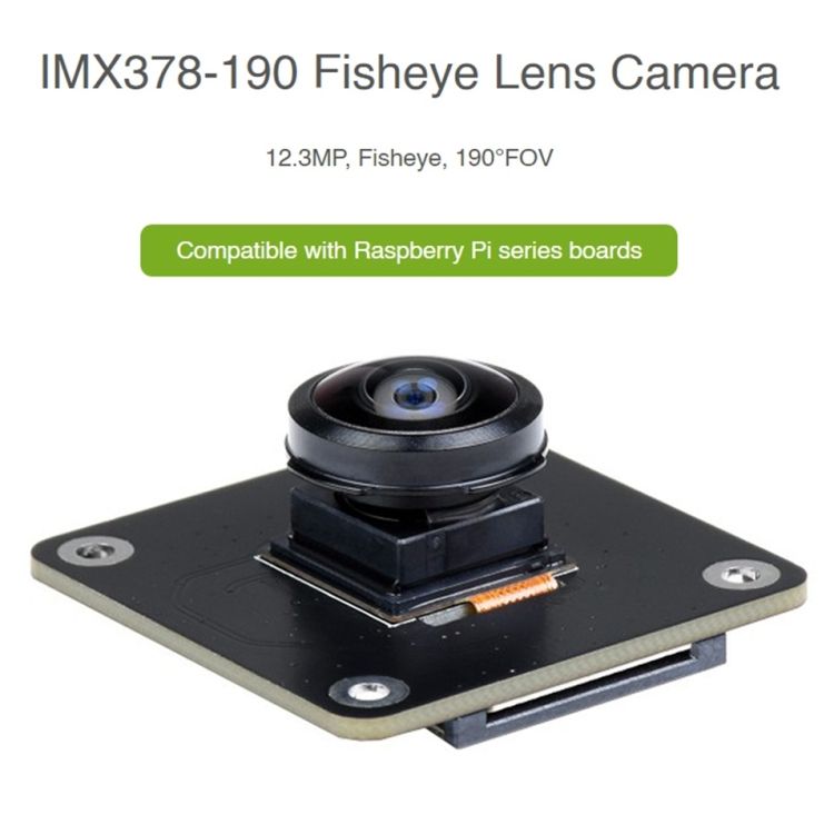 12.3MP Wider Field  IMX378-190 Camera For Raspberry Pi