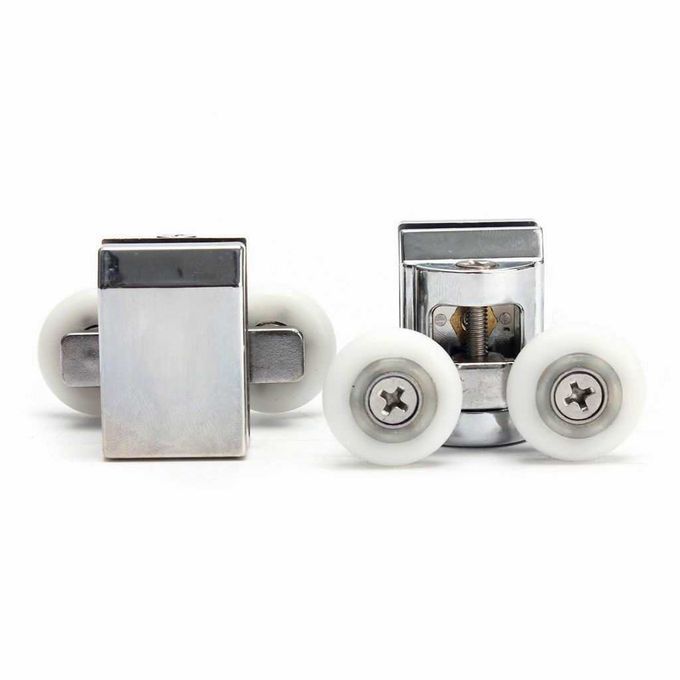 2Pcs Double Shower Enclosure Sliding Door Rollers Runners Wheels Twin