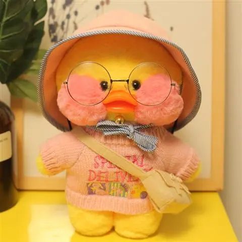 30cm Cute Plushie Lalafanfan Yellow Duck Stuffed Animals