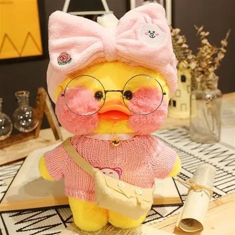30cm Cute Plushie Lalafanfan Yellow Duck Stuffed Animals