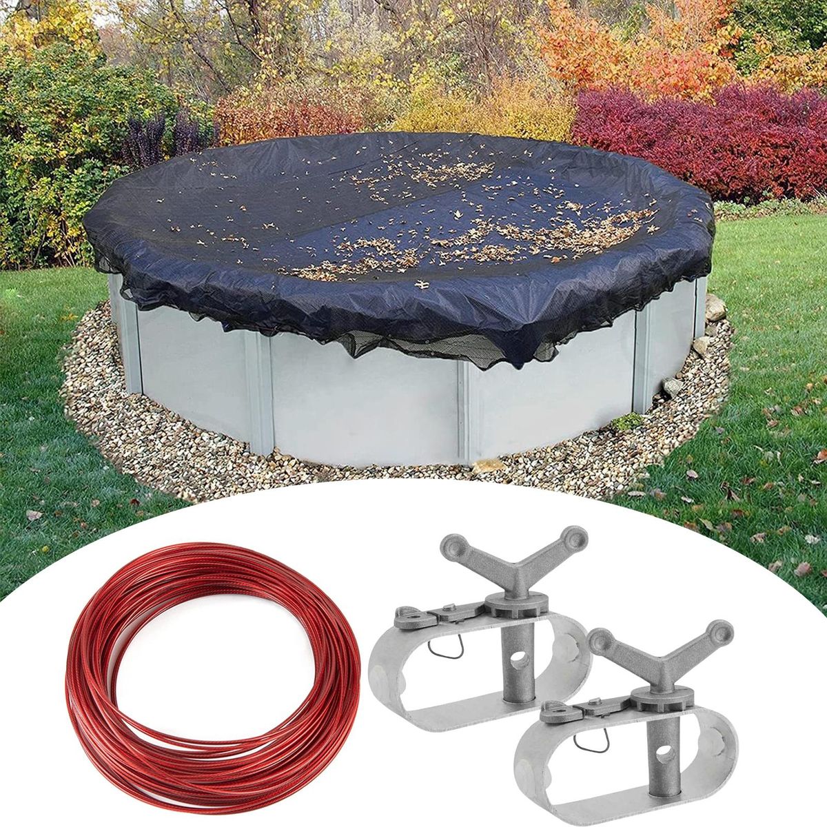 Sturdy Reusable Pool Cover Cable Winch Swimshield Pool Cover for Home