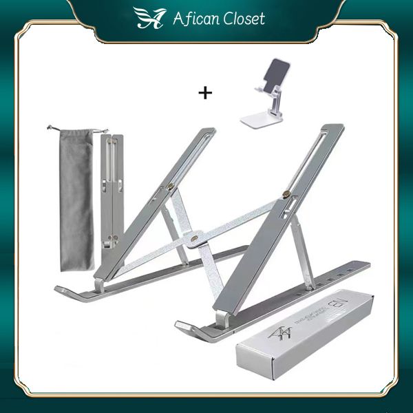 Aluminum Alloy Laptop Stand 6-level +Phone Holder