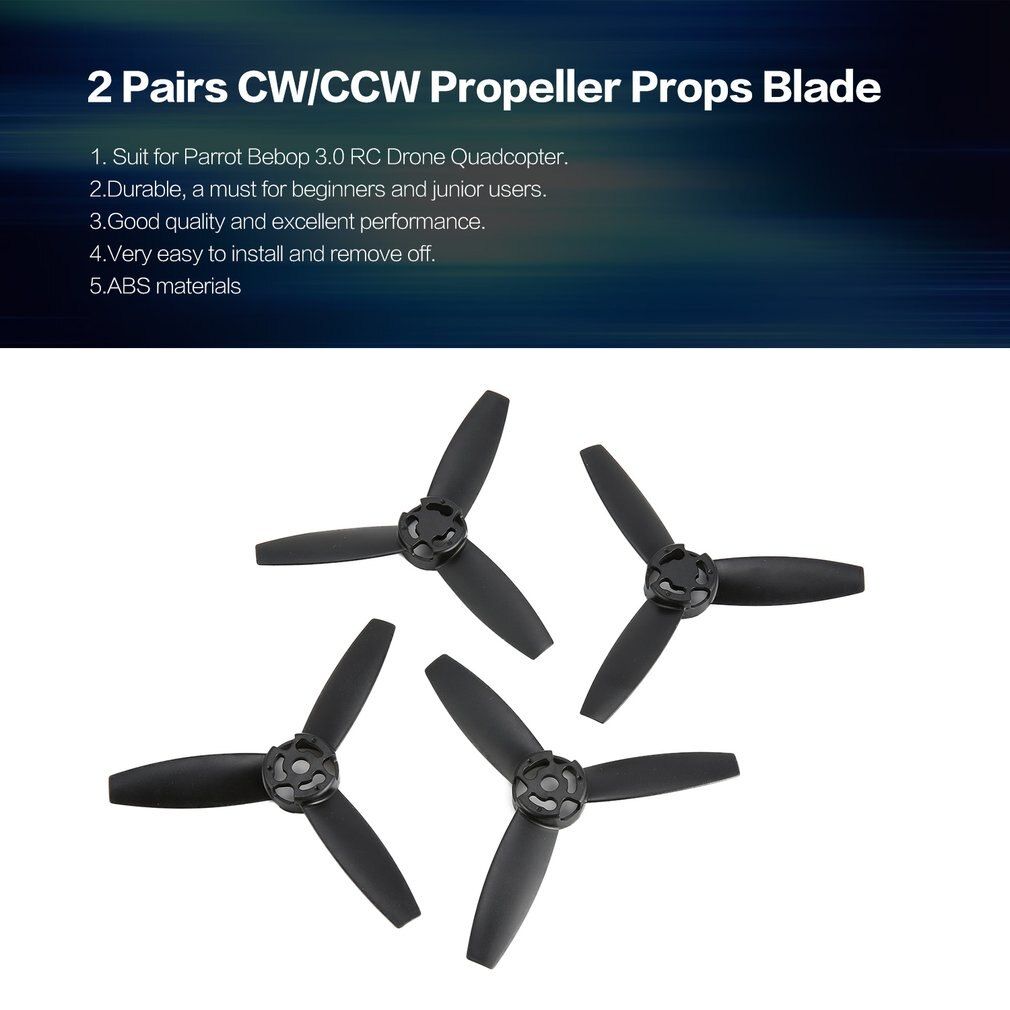 4pcs Quick Release Propeller Carbon Fiber Lightweight Prop Wing Fan Guard Drones Accessories For Parrot Bebop 2 Drone