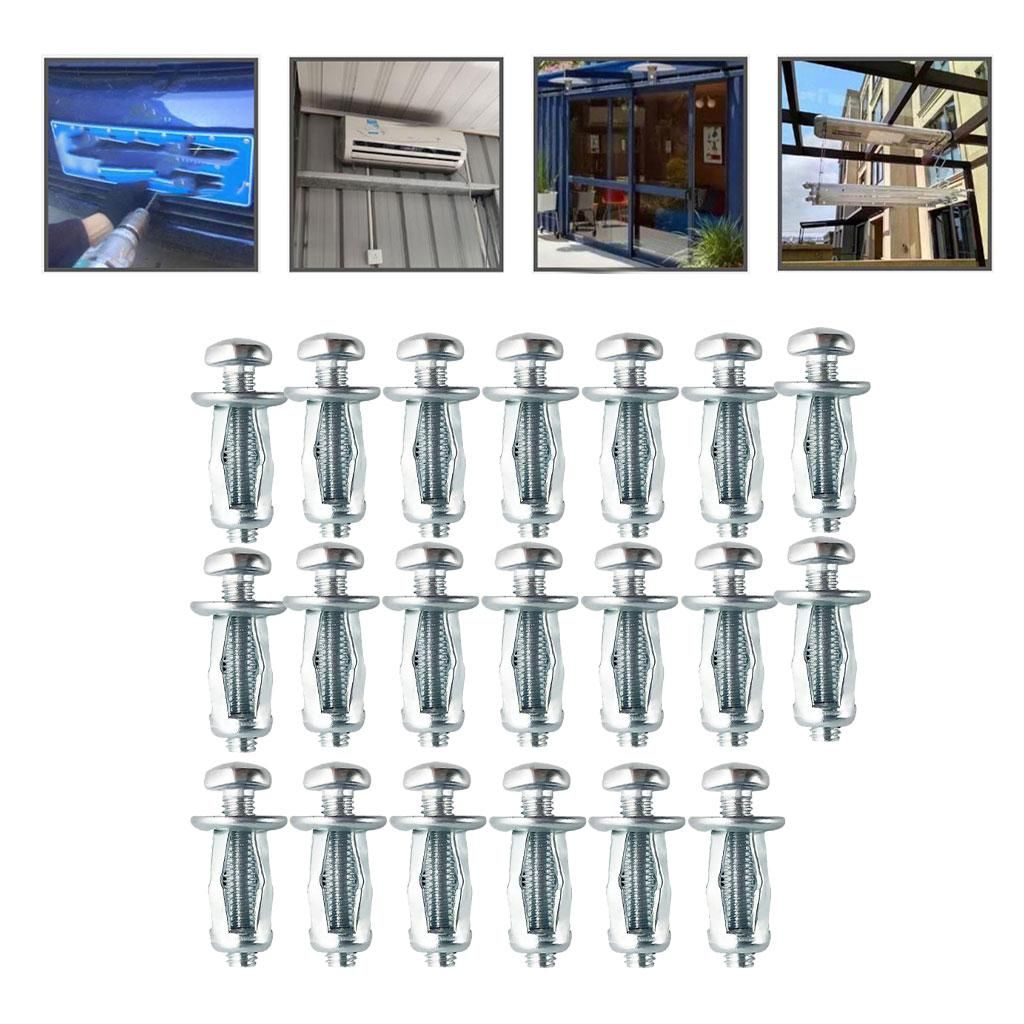 20Pcs Jack Nuts M5 M6 Fixings Car Short Long Tool Nut Expansion M5x25