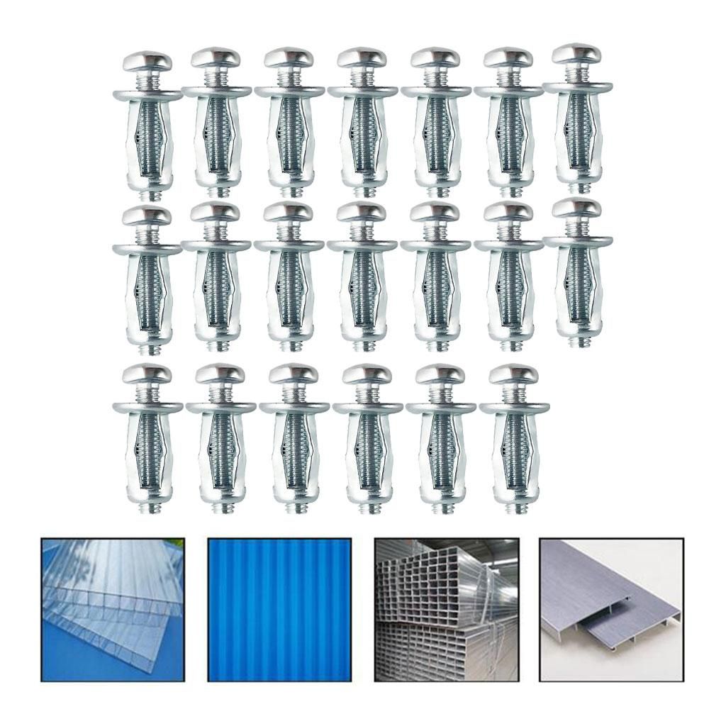 20Pcs Jack Nuts M5 M6 Fixings Car Short Long Tool Nut Expansion M5x25